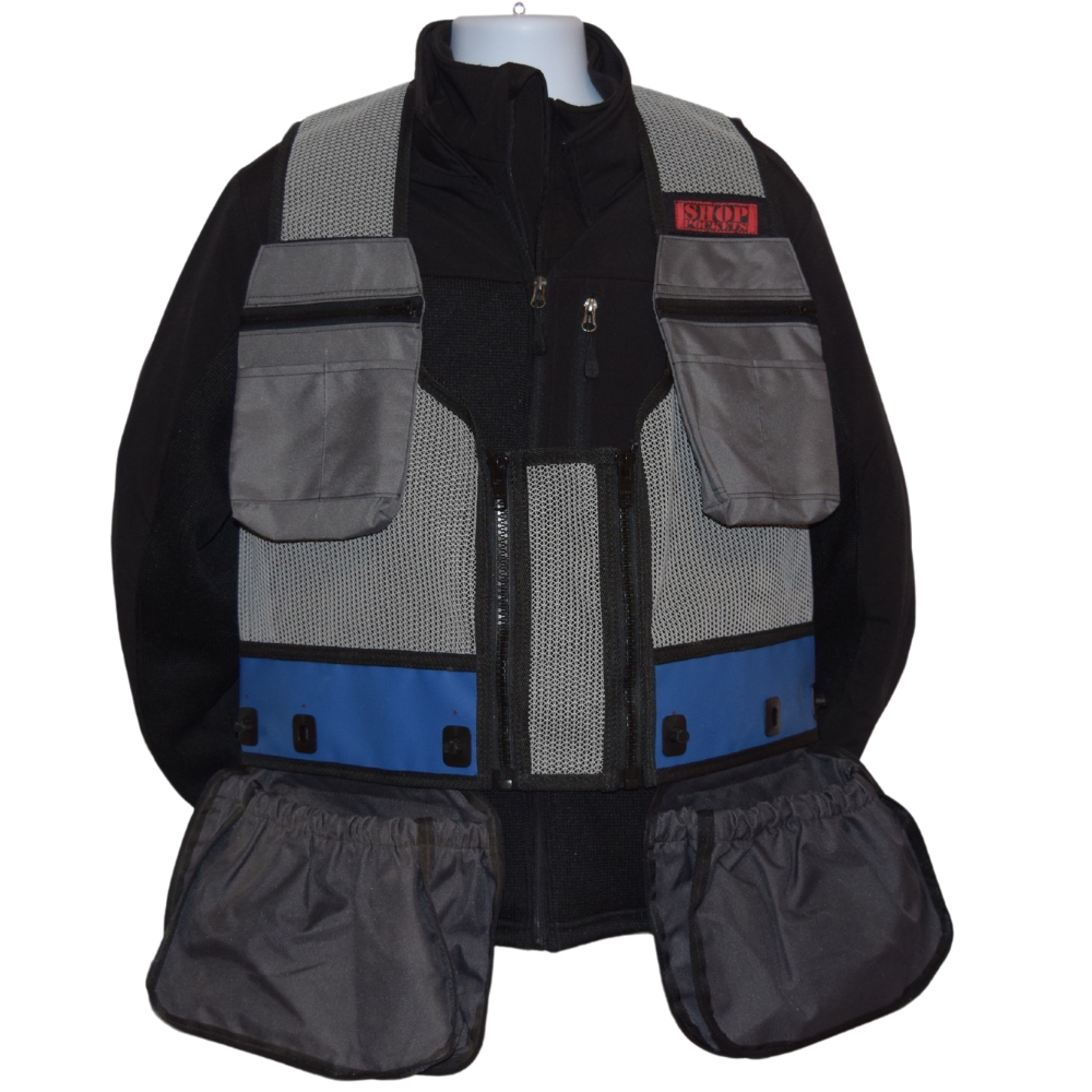 Shop Pockets Grey Tool Vest for Carpenters, Electricians and more